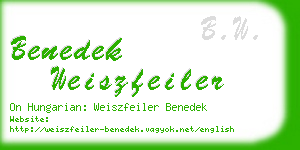 benedek weiszfeiler business card